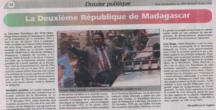Midi Madagasikara — Autre